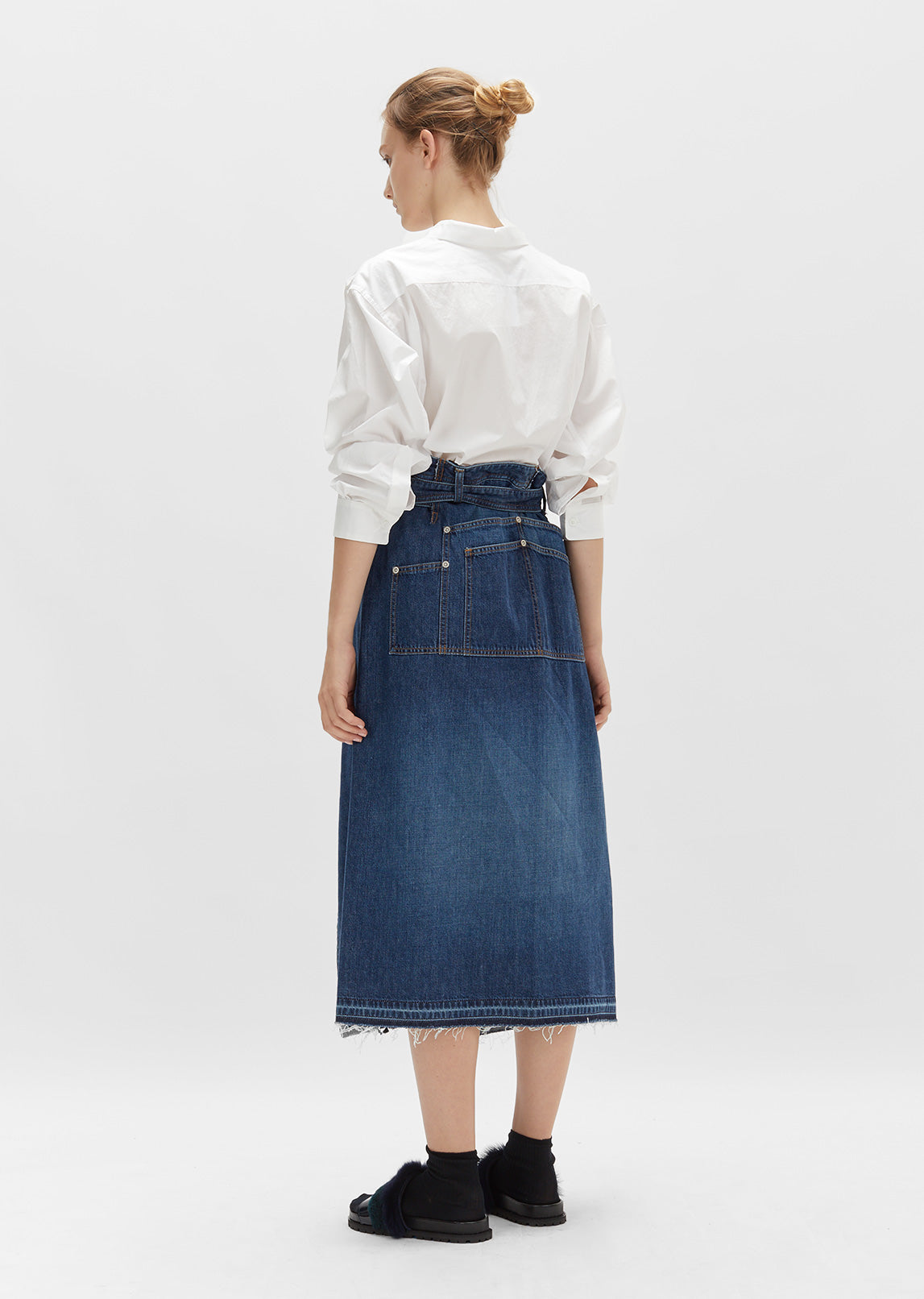 sacai denim skirt