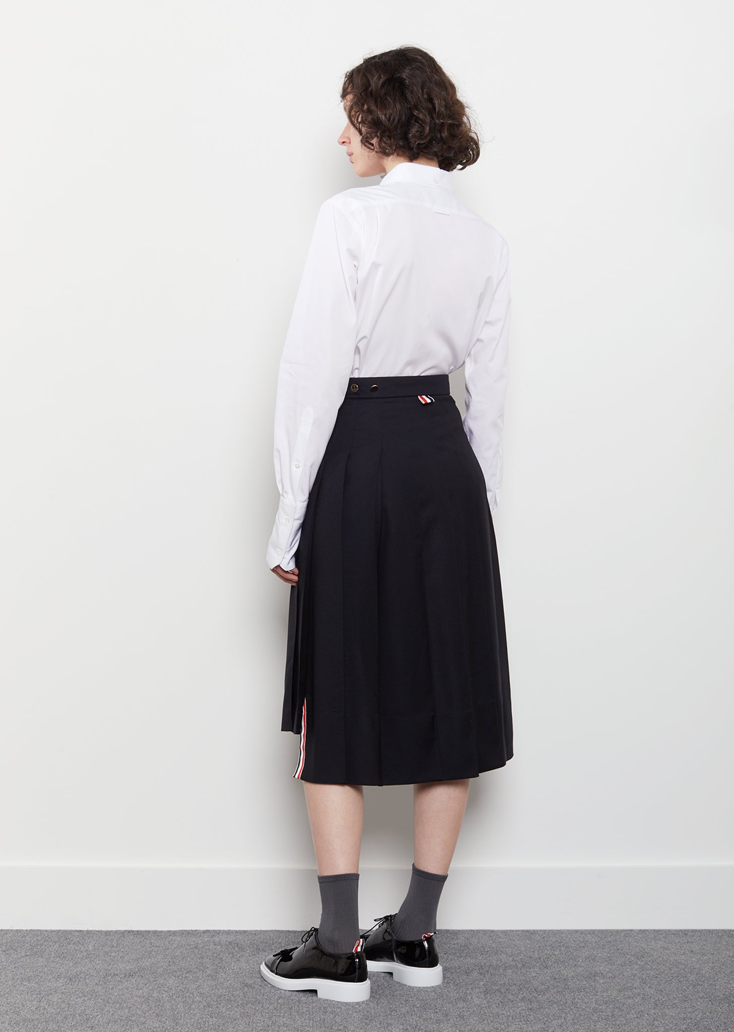 Crepe Suiting Pleated Skirt by Thom Browne- La Garçonne