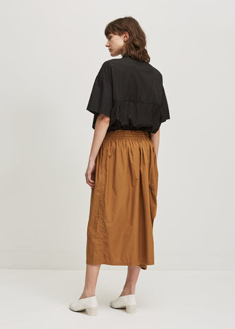 Twill Tuck Down Skirt by Y's- La Garçonne