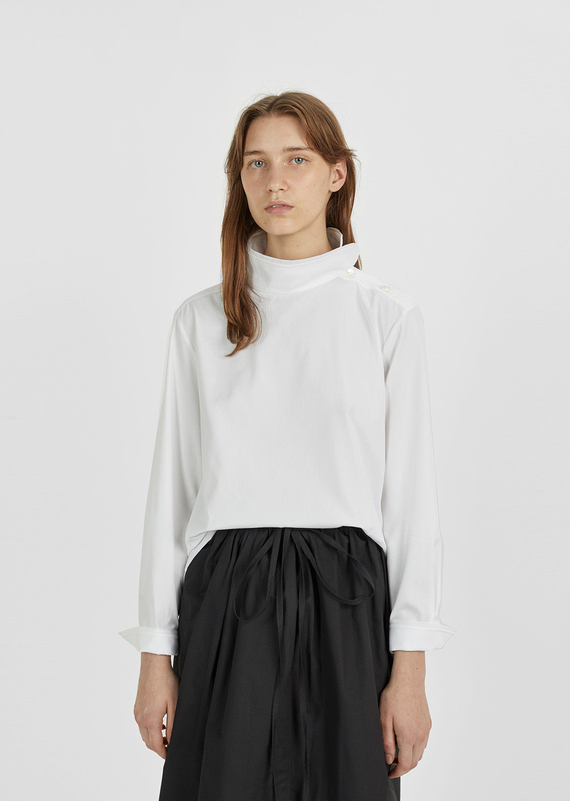 Standing Collar Blouse by Atlantique Ascoli- La Garçonne