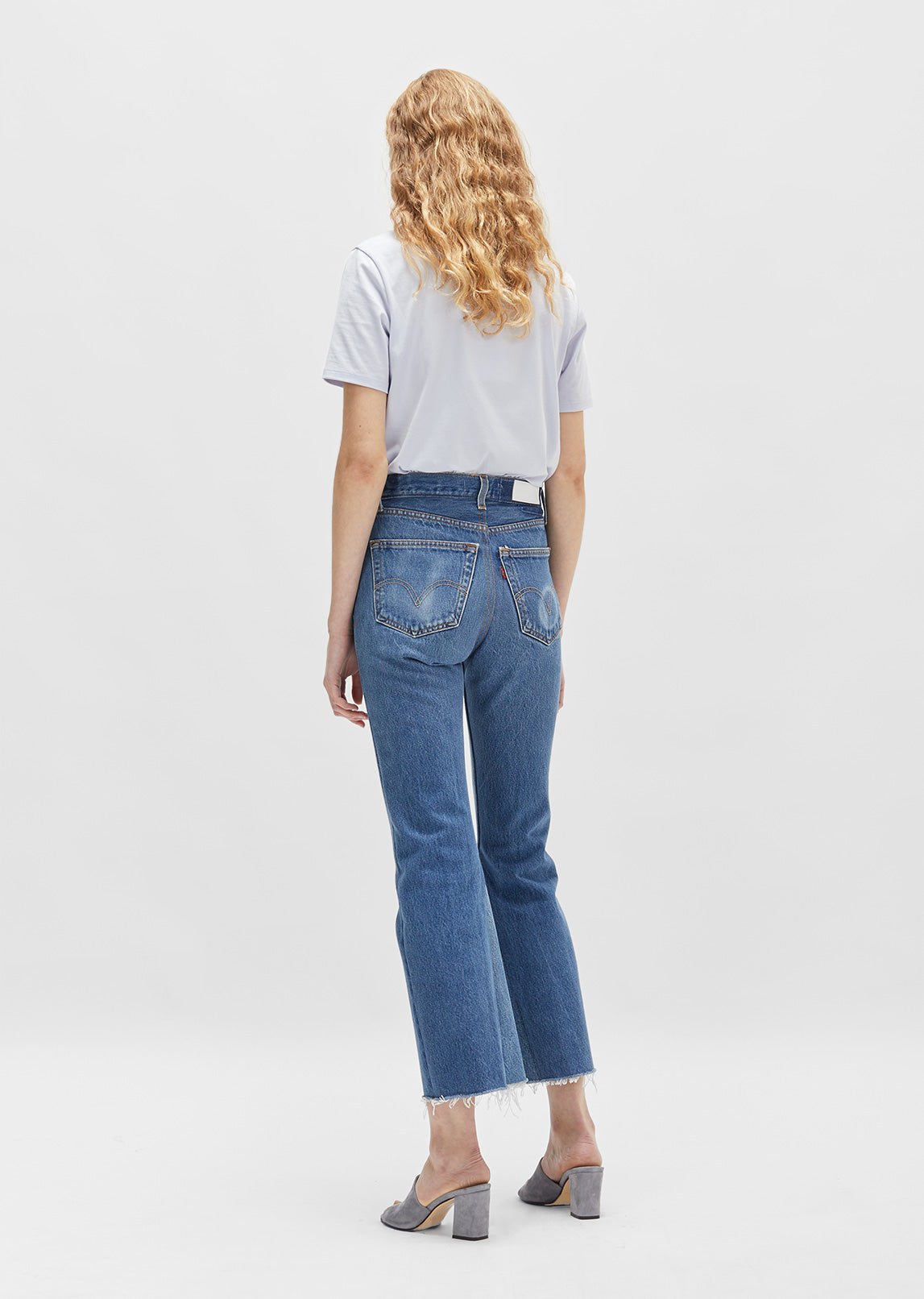 levi's high rise crop flare