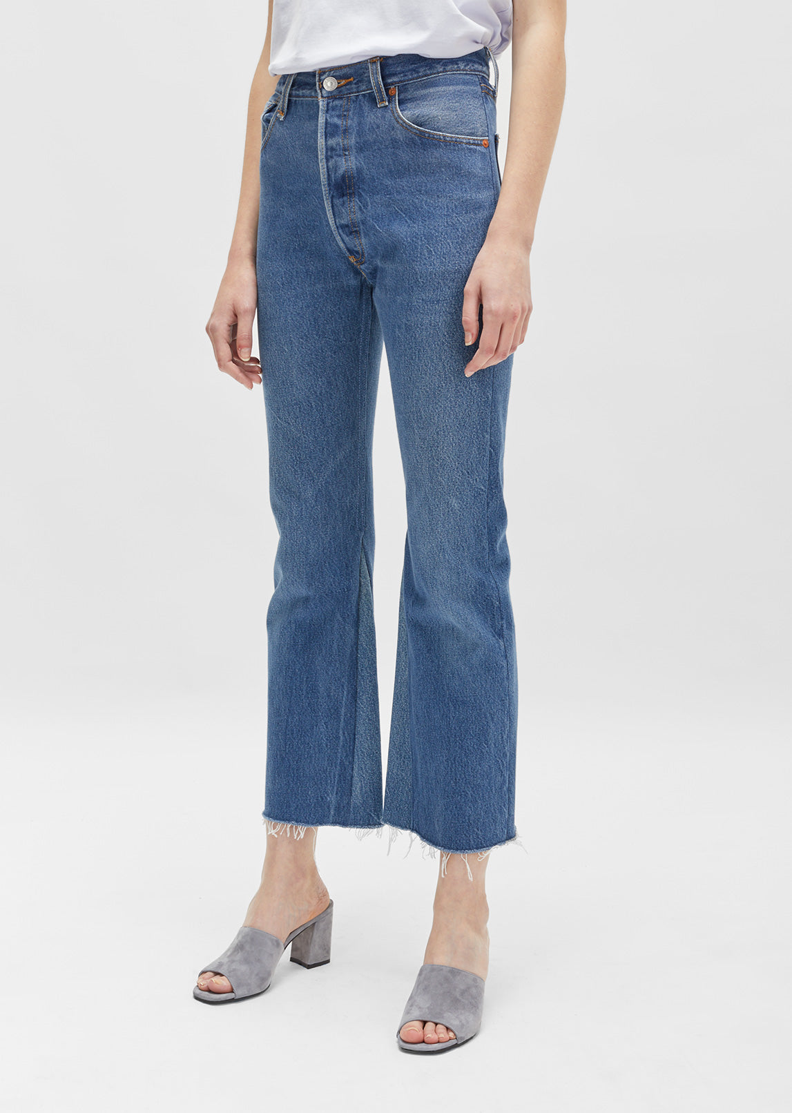 High Rise Flare Crop Jean by RE/DONE 