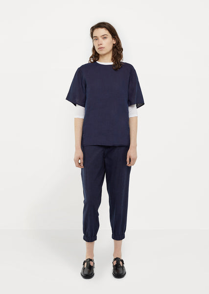 Hand Dyed Linen Top by Blue Blue Japan - La Garçonne