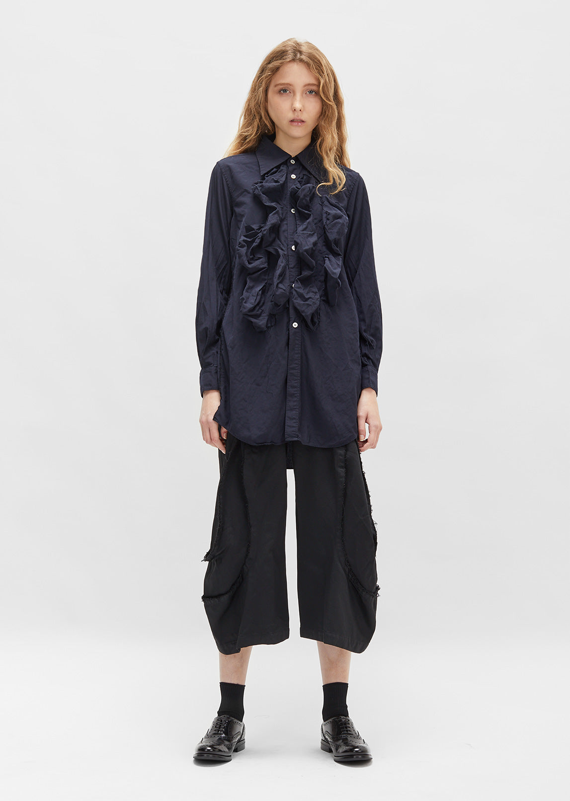 Ruffle Button Down Shirt by Comme des Garçons- La Garçonne