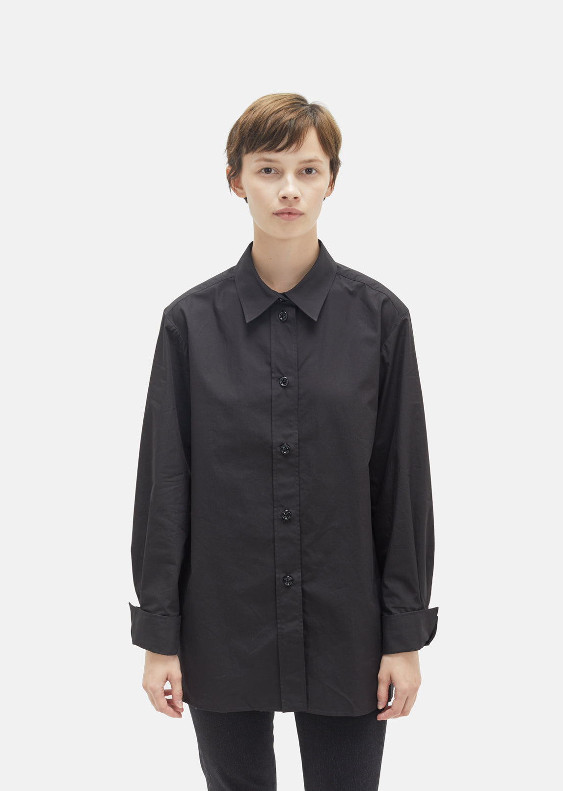 Heavy Cotton Pointed Collar Shirt by Lemaire- La Garçonne