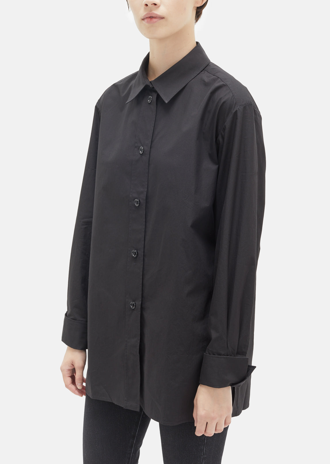 Heavy Cotton Pointed Collar Shirt by Lemaire- La Garçonne