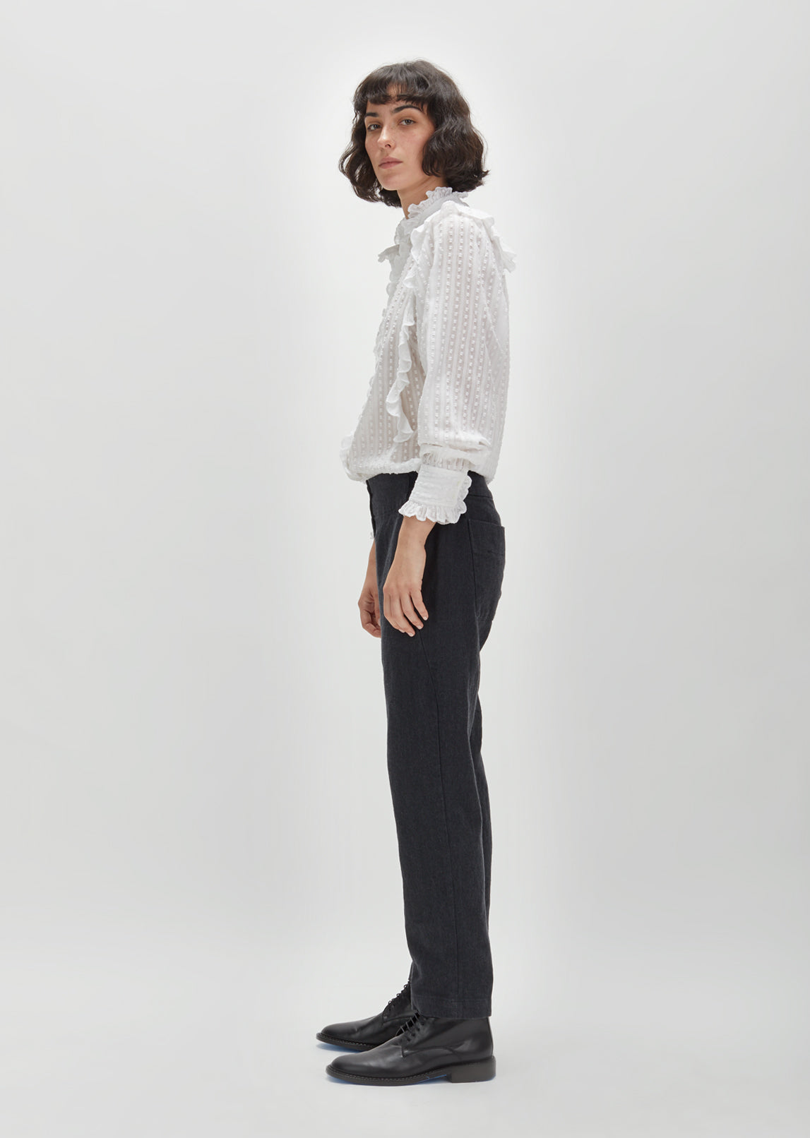 Yann Ruffle Blouse by Isabel Marant Etoile- La Garçonne