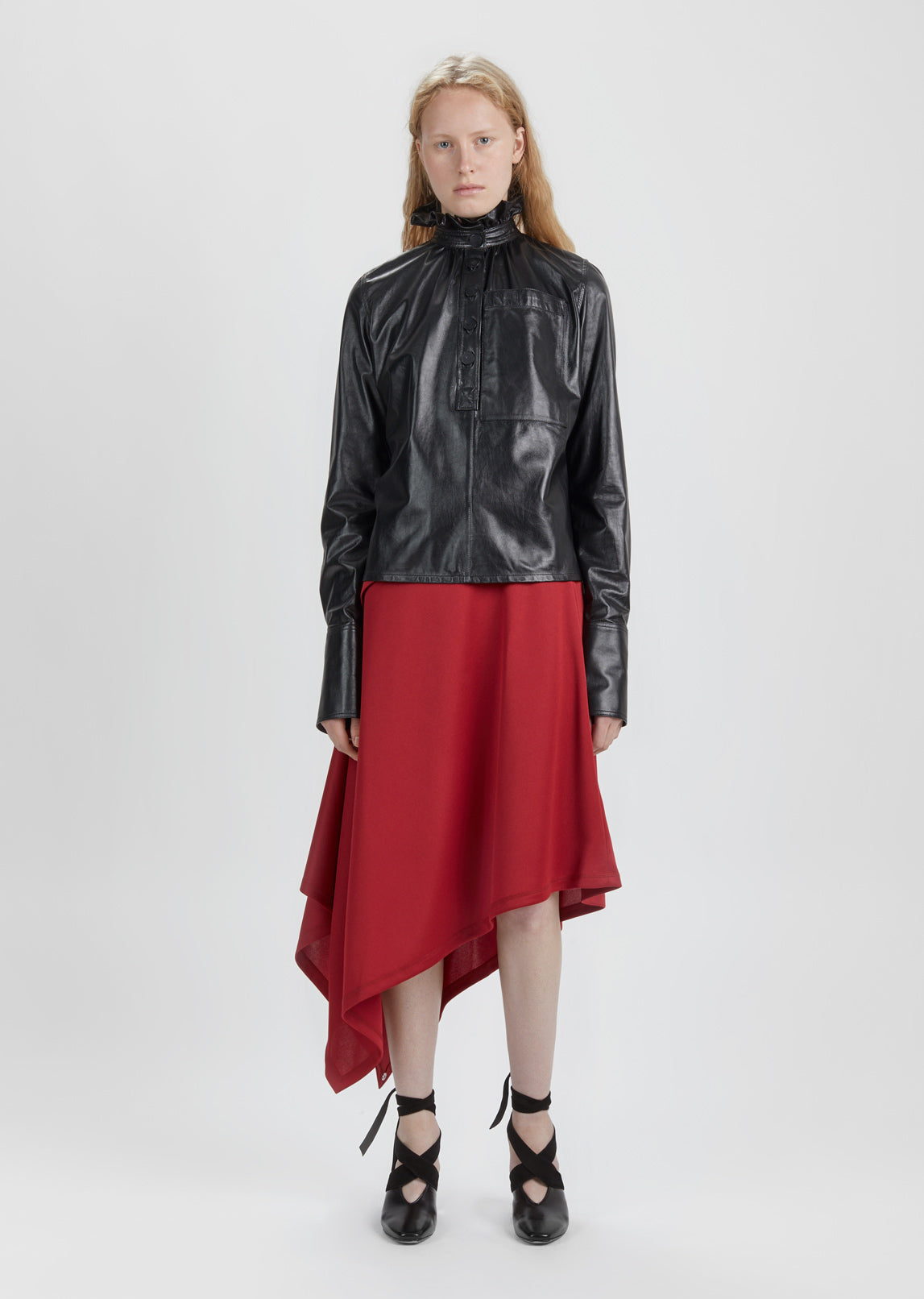 Asymmetric Side Button Skirt by J.W. Anderson- La Garçonne