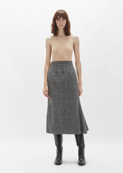 Checked Tweed Skirt by Maison Margiela- La Garçonne