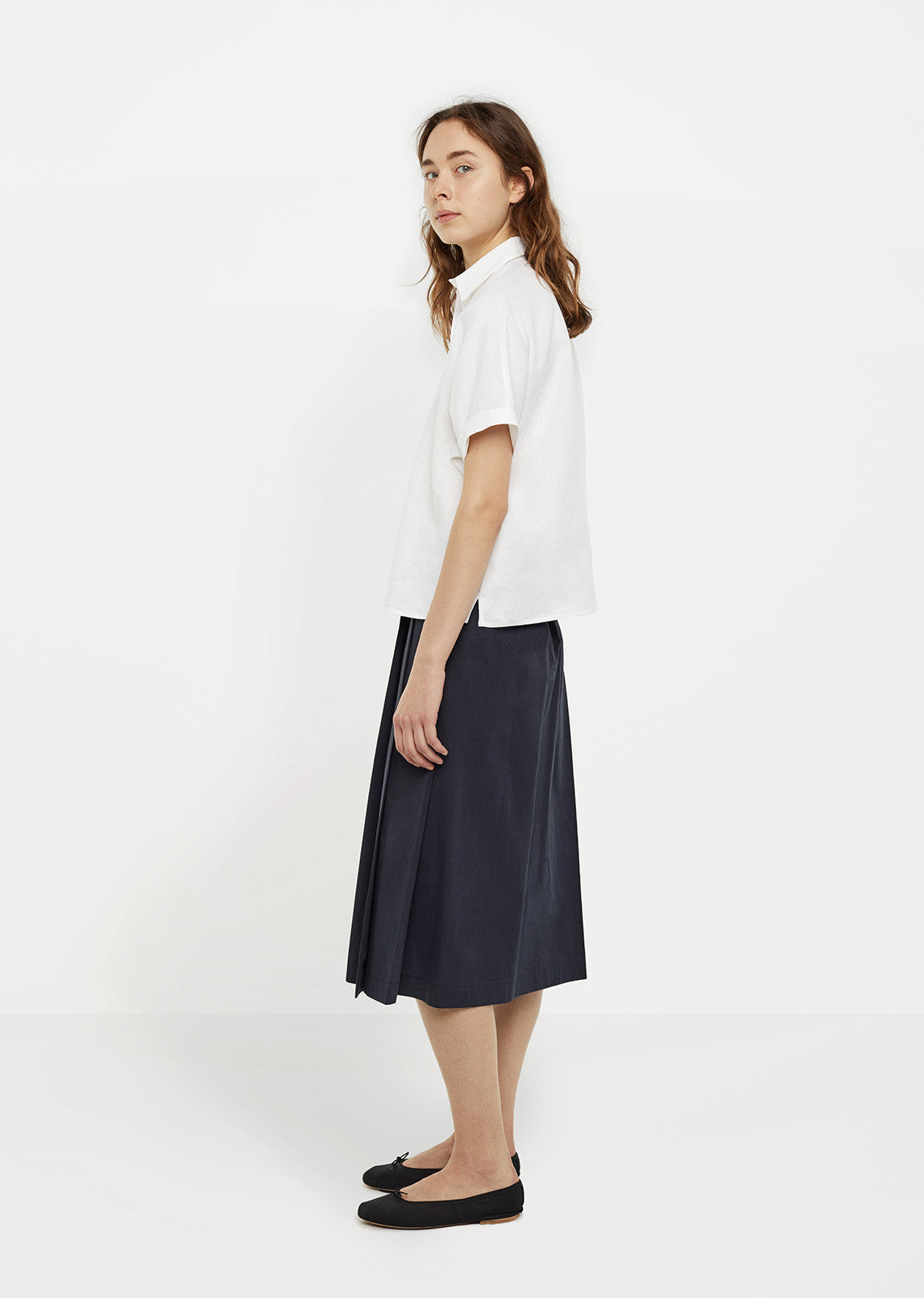 Pleated Wrap Skirt by La Garçonne Moderne - La Garçonne