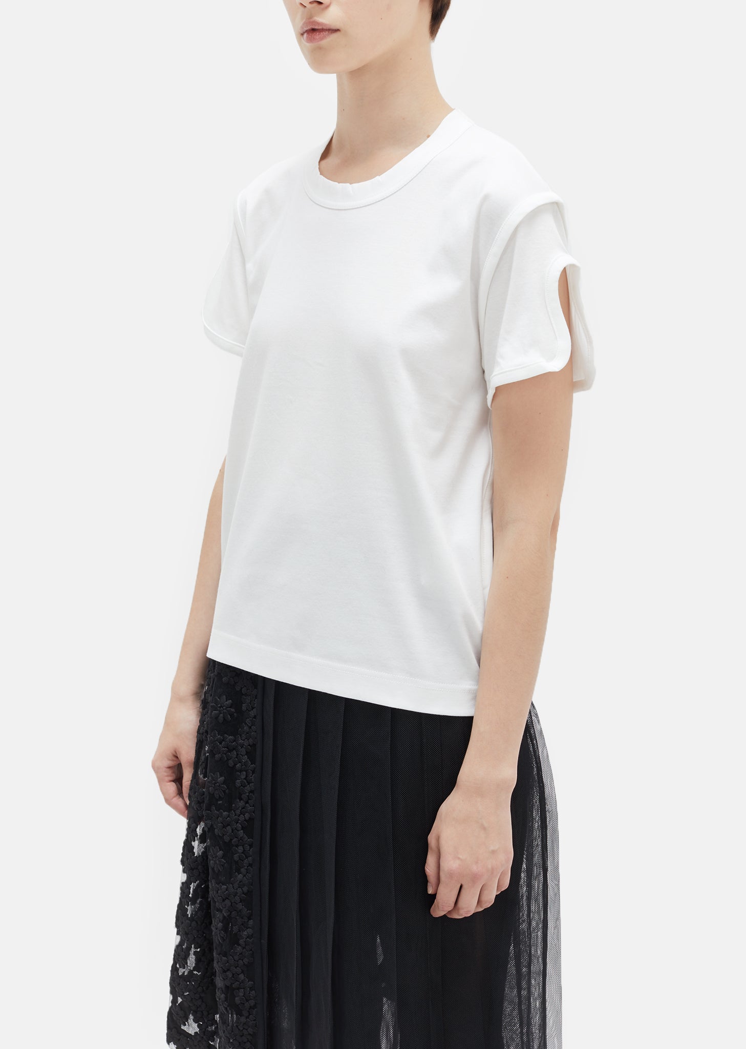 Smooth Cotton Tee by Noir by Kei Ninomiya- La Garçonne