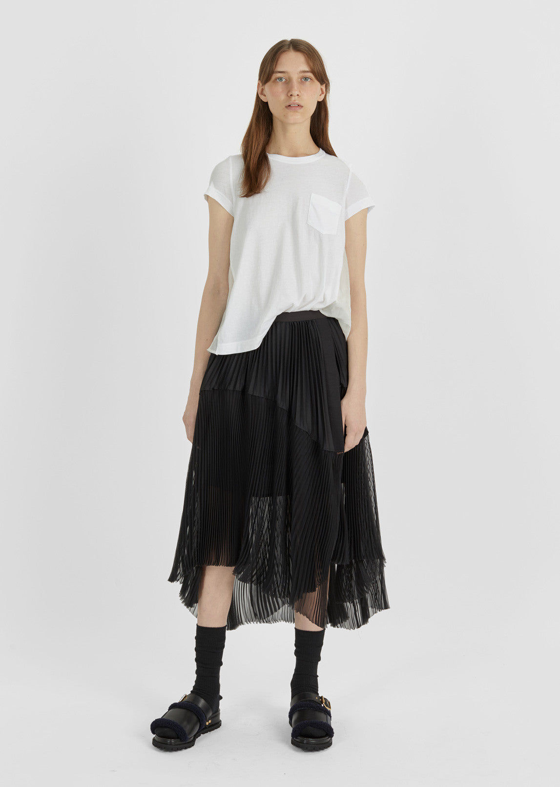 Cupro Babydoll Back Tee by Sacai- La Garçonne