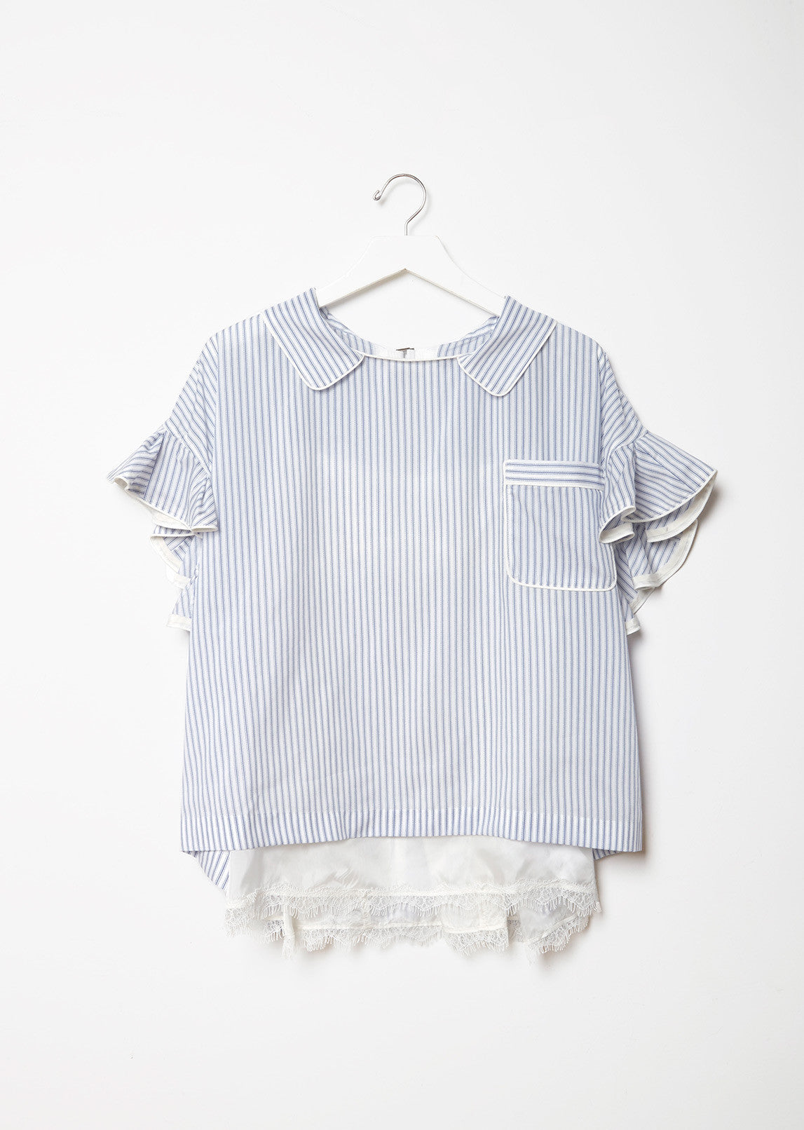 プレゼント サプライズ sacai mesh Stripe blouse - 通販 - www