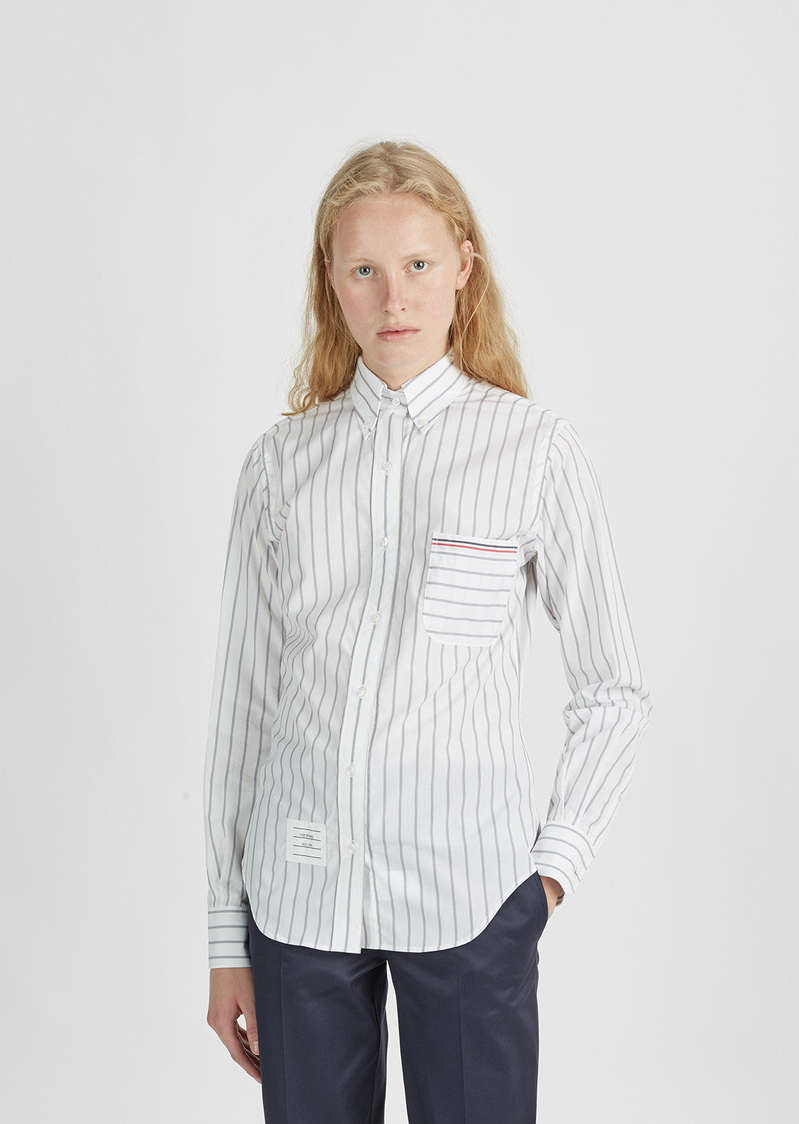 Oversized Pointed Collar Shirt by Thom Browne- La Garçonne