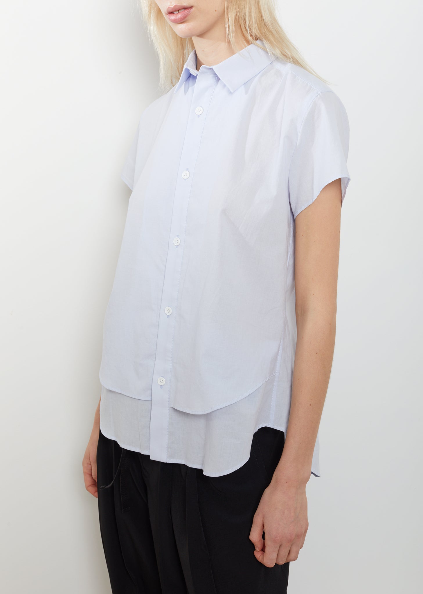 Front Layer Short Sleeve Shirt by Y's- La Garçonne