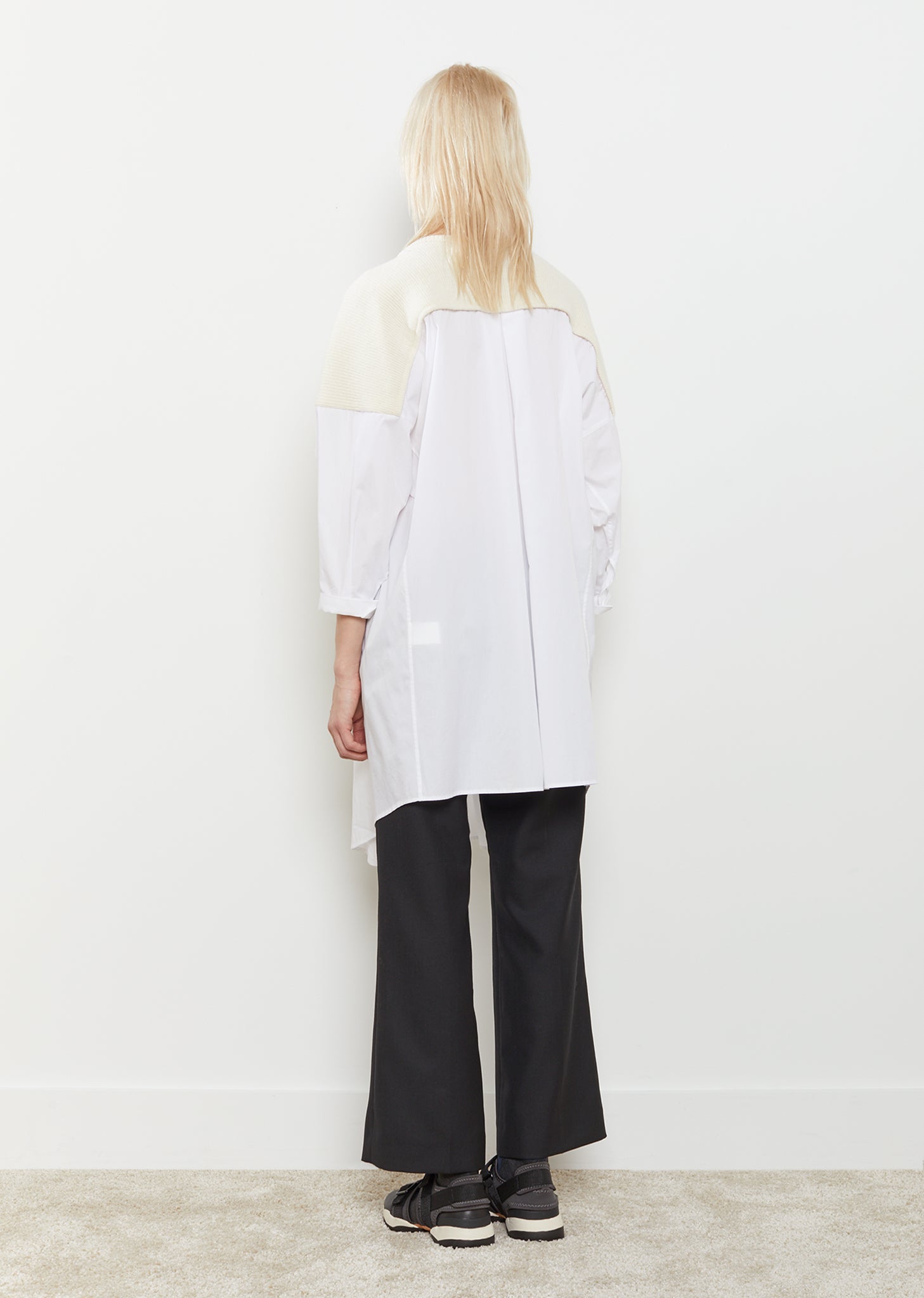 Knit Panel Oversized Shirt by Y's La Garçonne