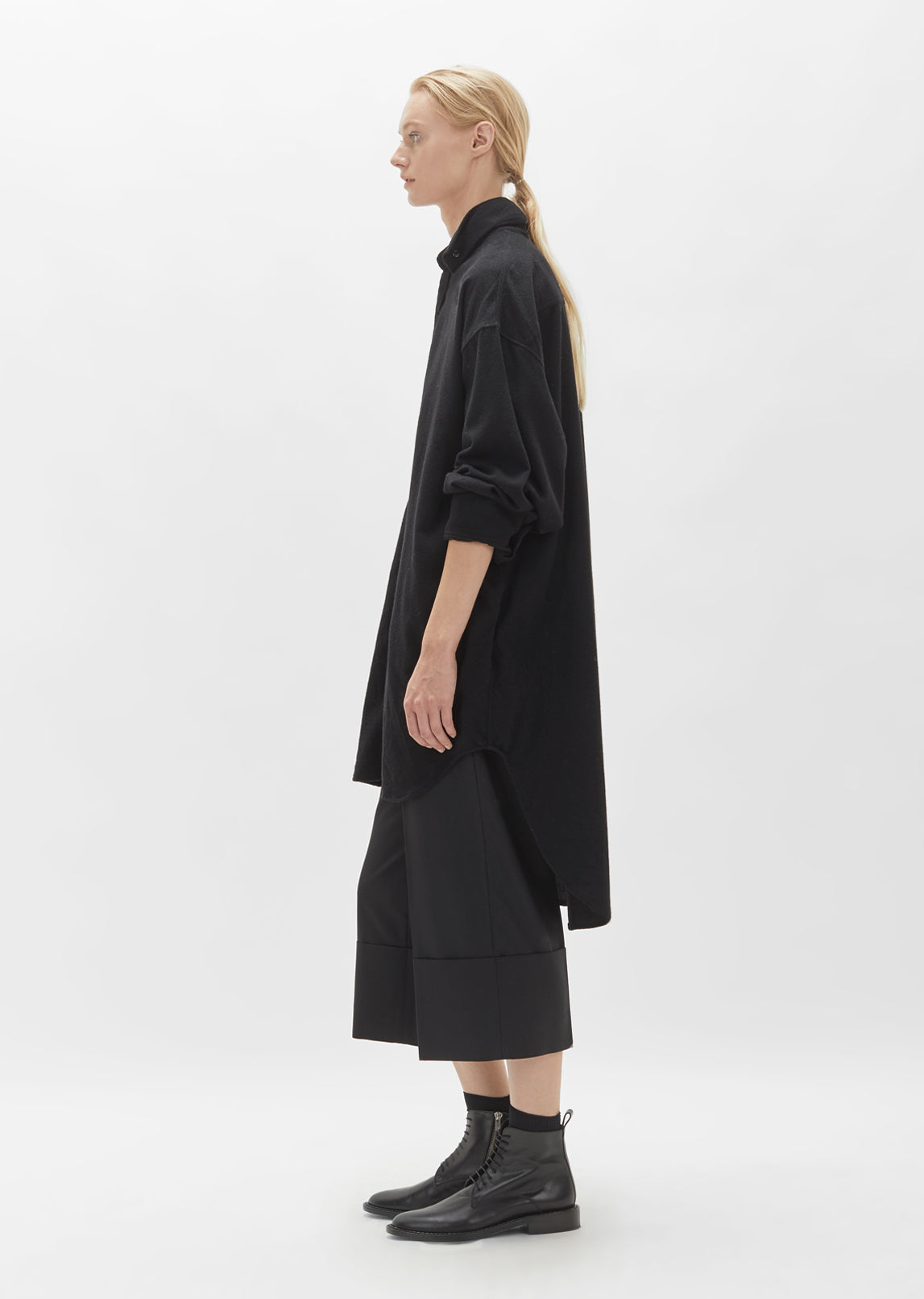 Flannel Long Shirt by Yohji Yamamoto- La Garçonne