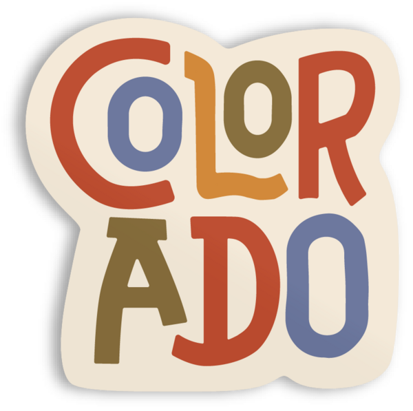 Colorful Colorado sticker