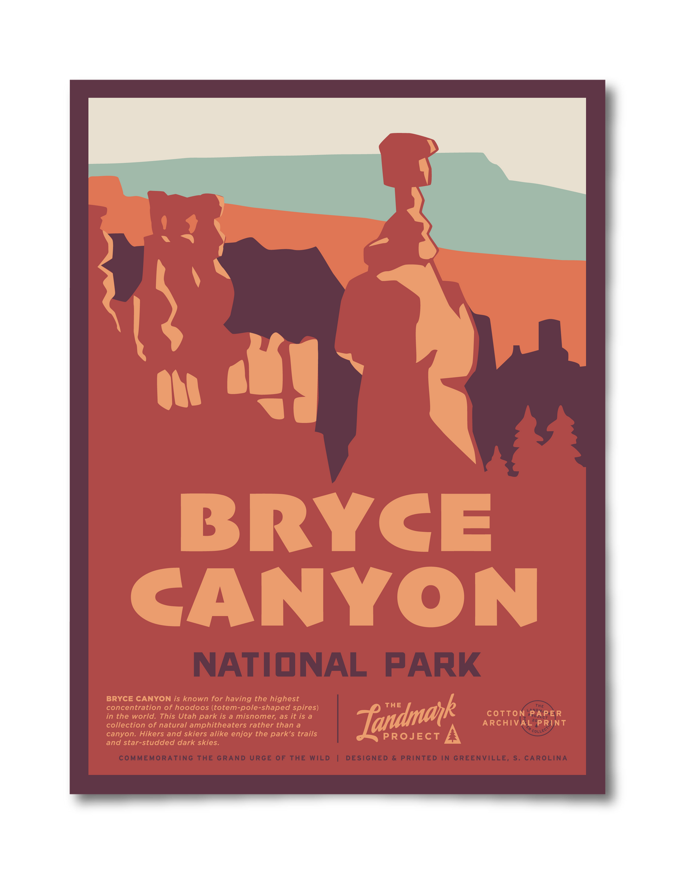 Bryce Canyon National Park Poster The Landmark Project