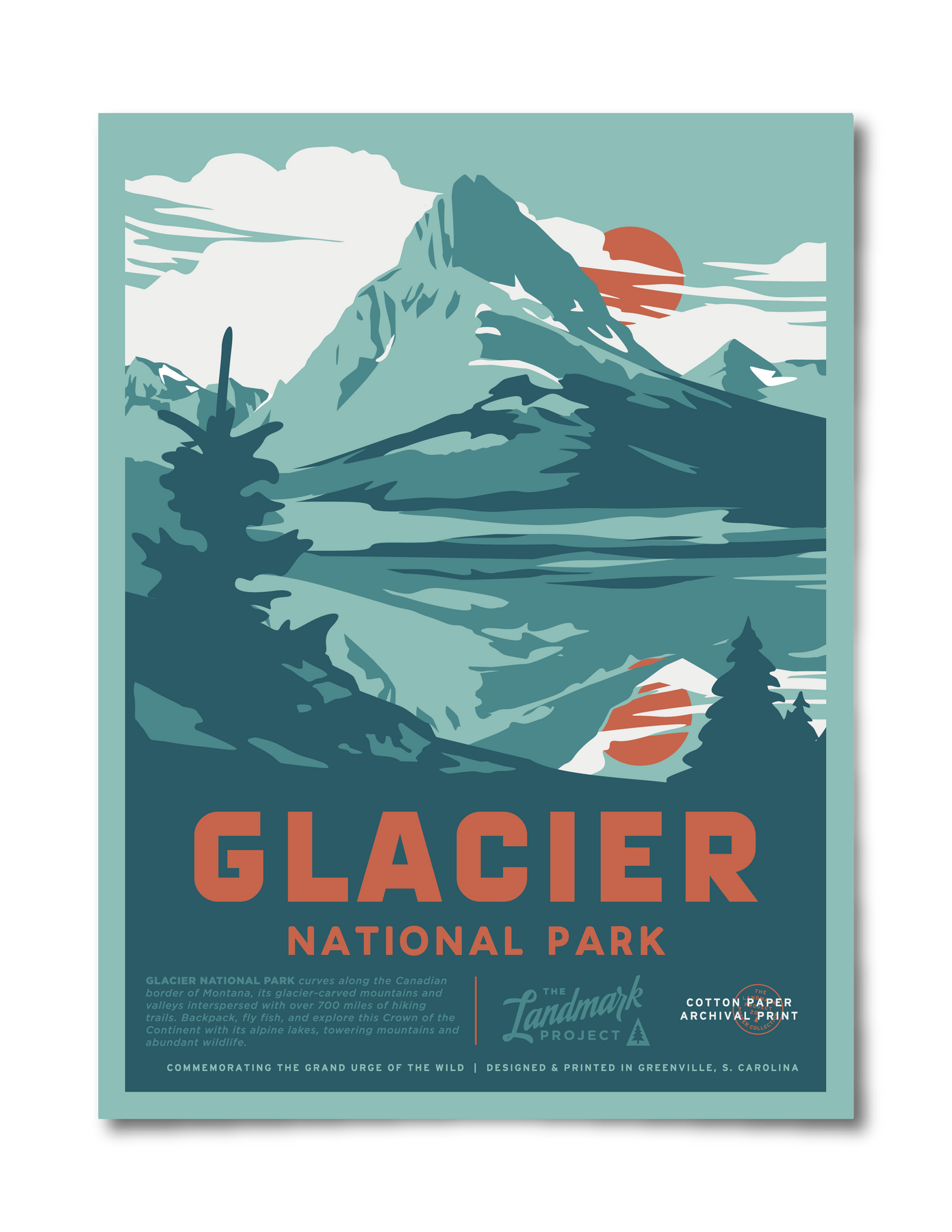 Glacier National Park Poster The Landmark Project