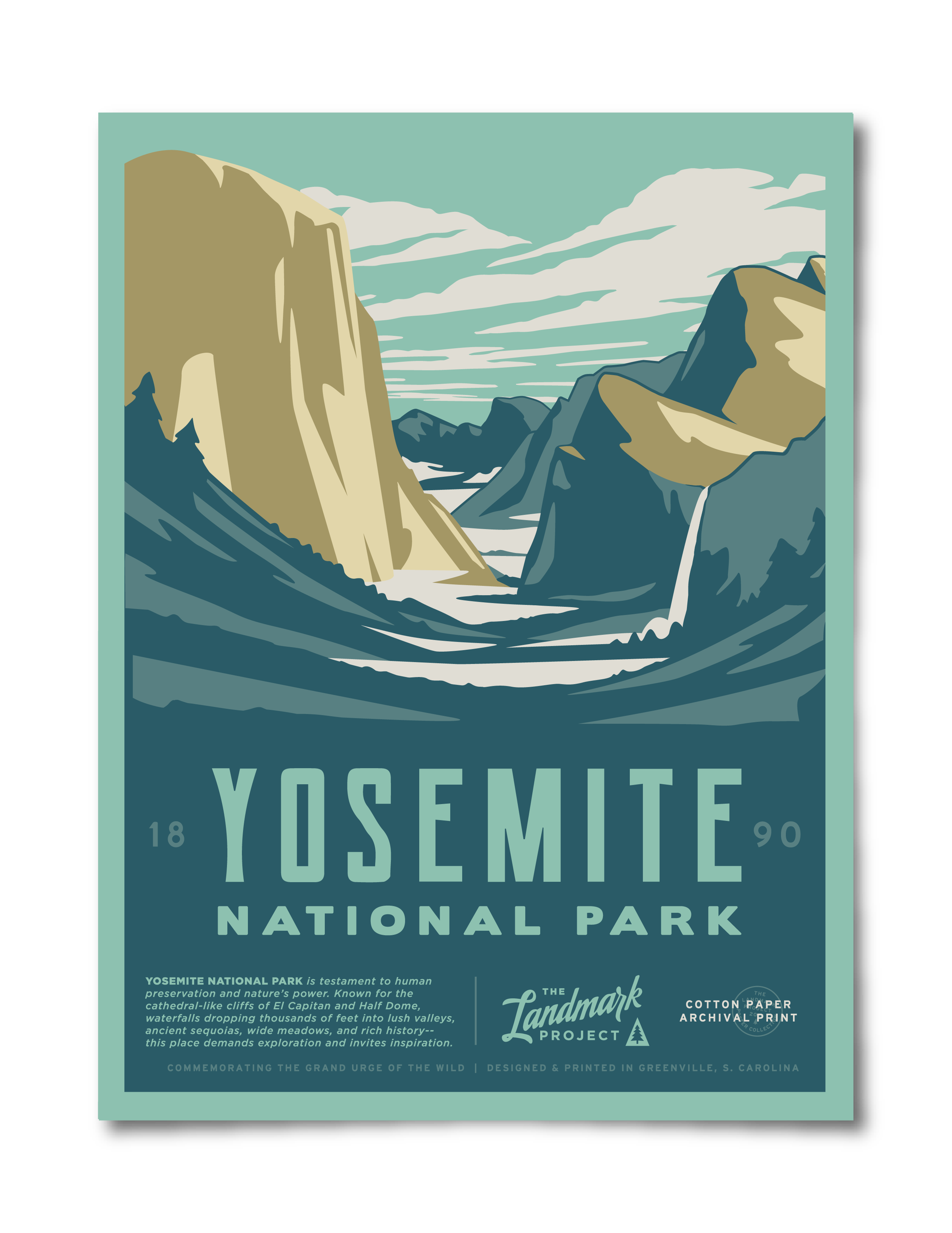 Yosemite National Park Poster The Landmark Project