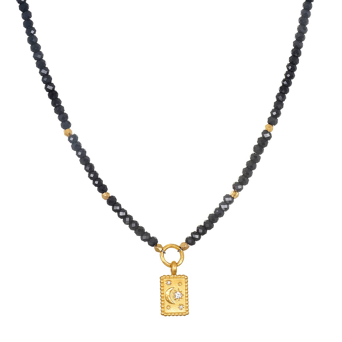 7 Chakra Stone Plate Necklace - Abigail Fox Designs