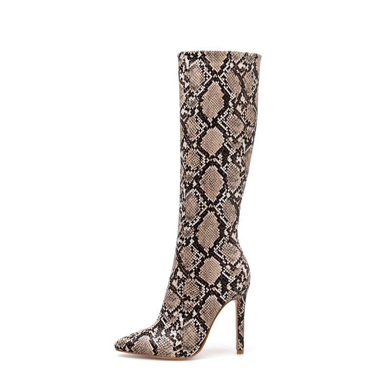 snakeskin boots women
