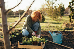 Woman Working in a Garden