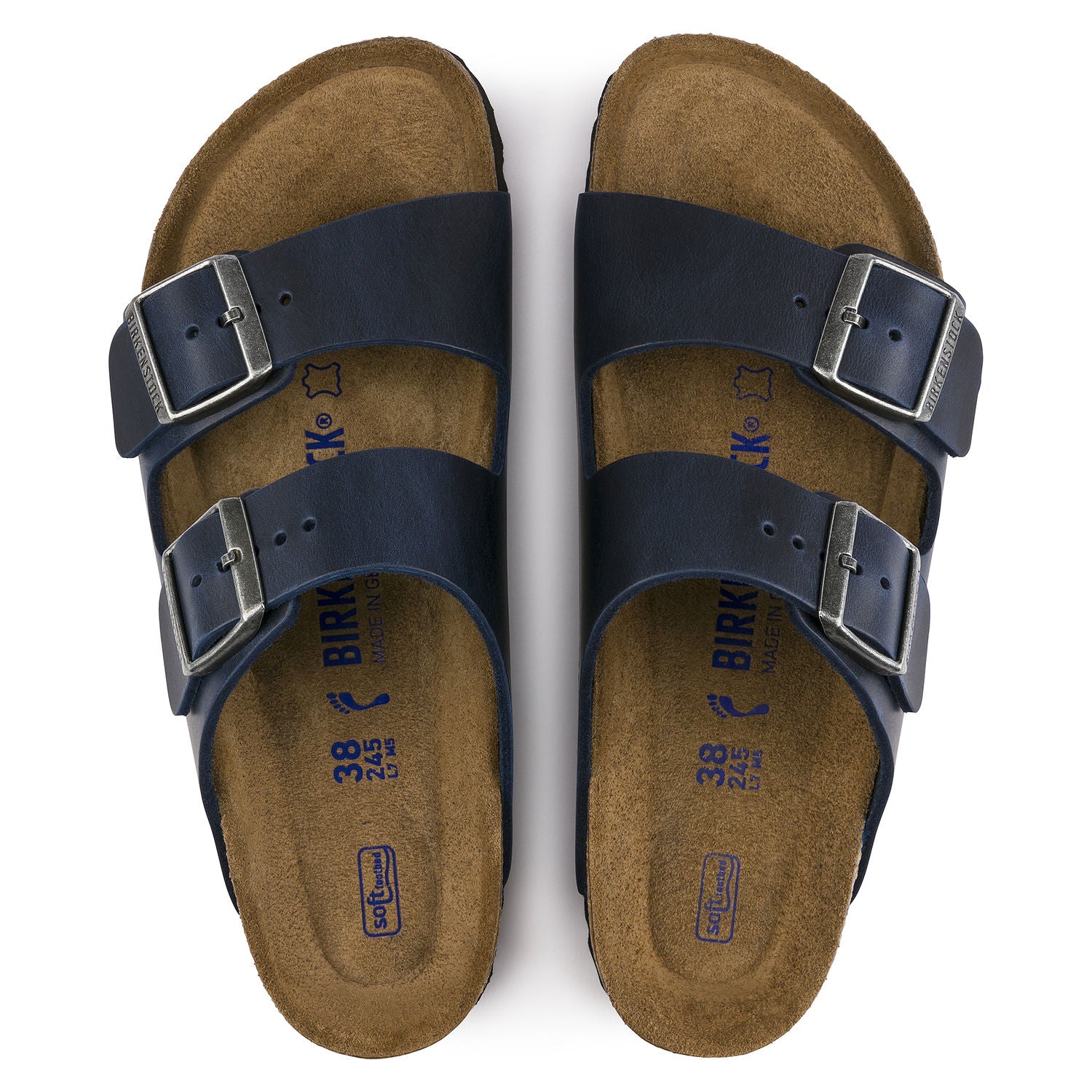 birkenstock arizona soft footbed blue