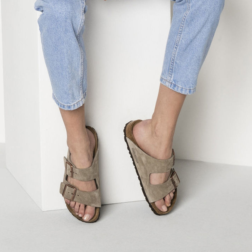 birkenstock arizona narrow taupe