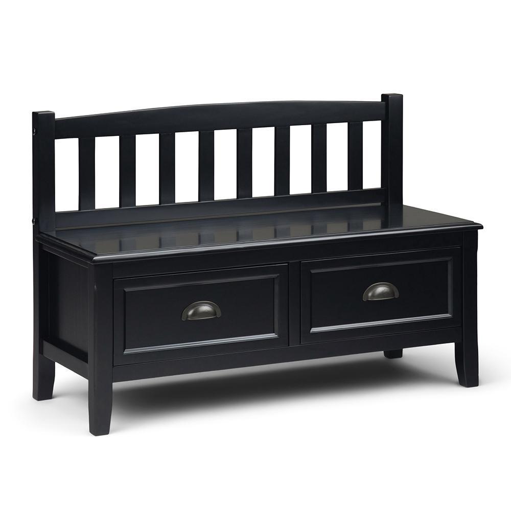 Burlington Entryway Storage Bench With Drawers Simpli Home