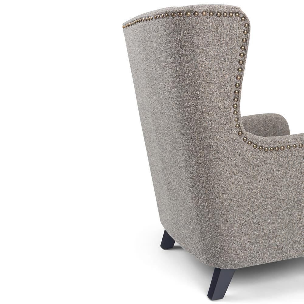 Mocha Tweed Look Fabric | Taylor Wingback Chair