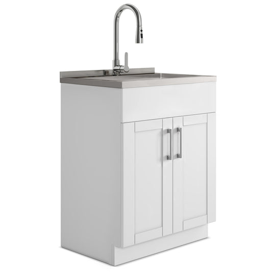 Laundry Room Utility Sink With Cabinet — Rickle.