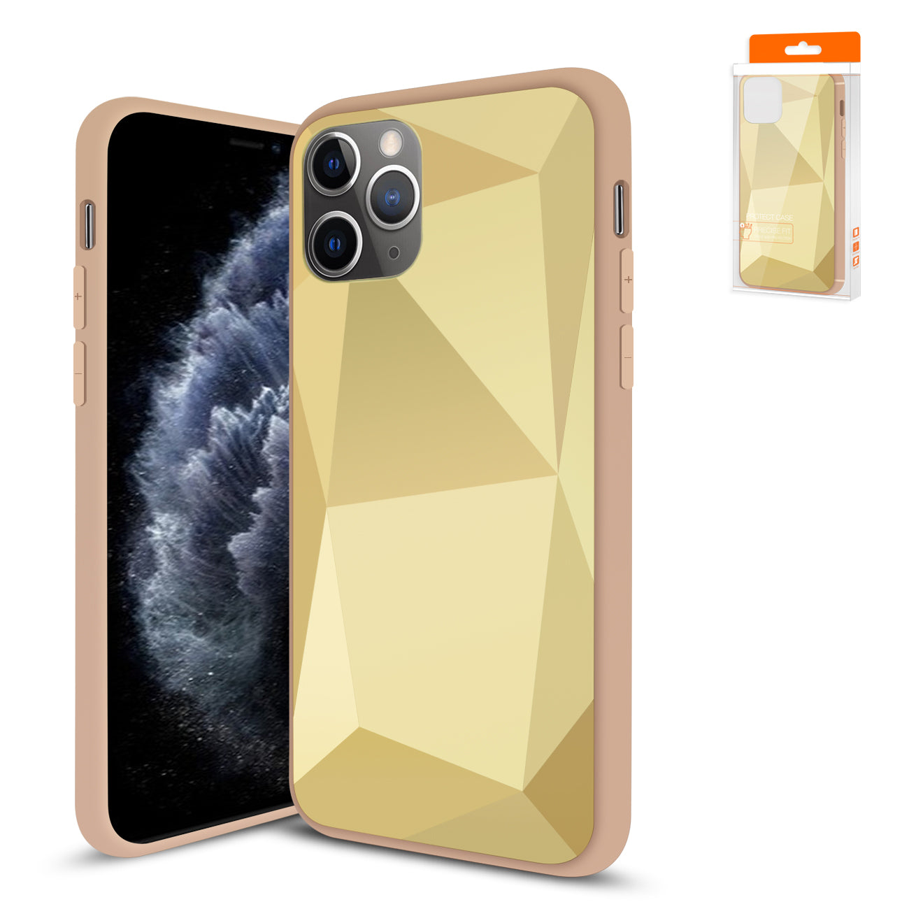 Apple Iphone 11 Pro Max Apple Diamond Cases In Gold Mvcase Supply