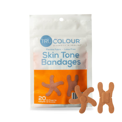 TruColour Skin Tone Spot Bandages: Dark Brown Single Bag (50-Count