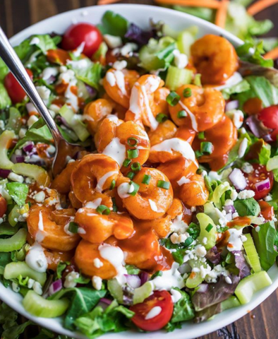 buffalo shrimp nutritional salad recipe