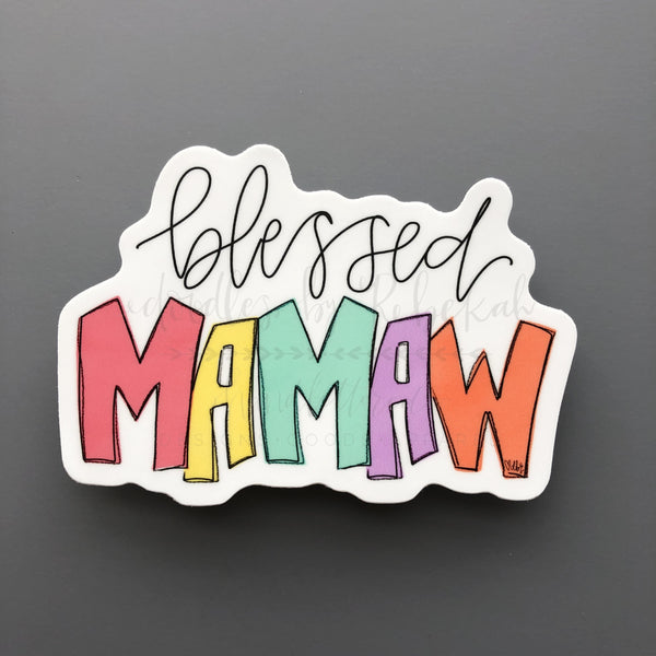 Blessed Mamaw Sticker - Doodles by Rebekah