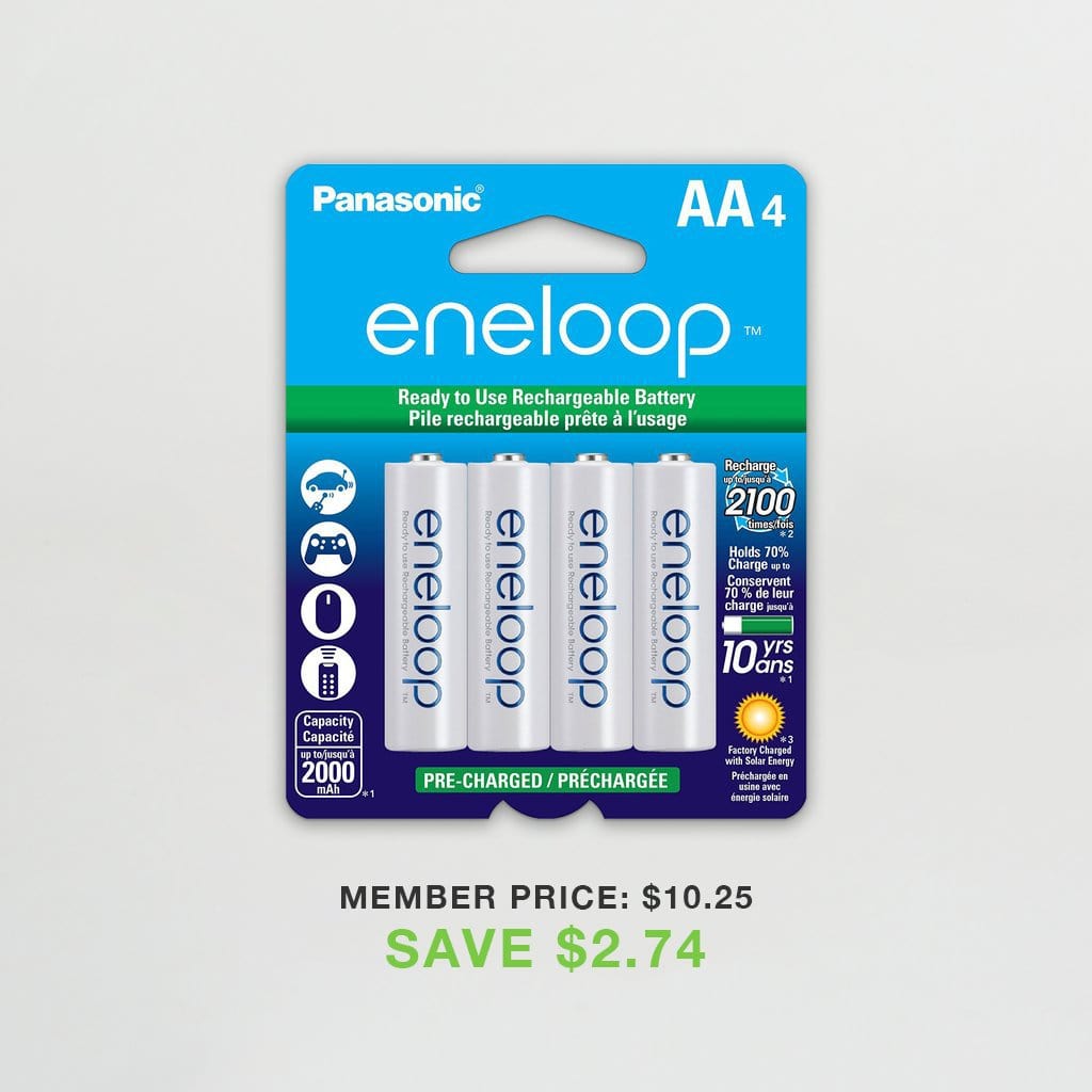 Eneloop Pro AA High Capacity Ni-MH Pre-Charged Rechargeable Batteries –  Film Supply Club