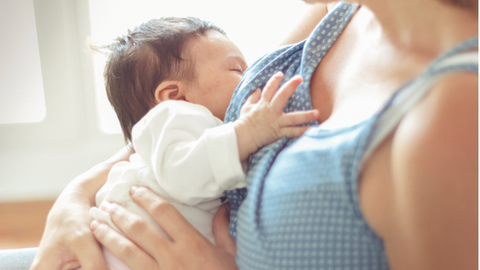 Mom breastfeeding baby 