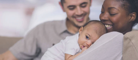 baby and parents