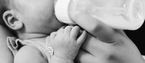 Bottle feeding baby