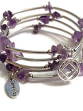 Amethyst Wire Wrap Bracelet Narcotics Anonymous