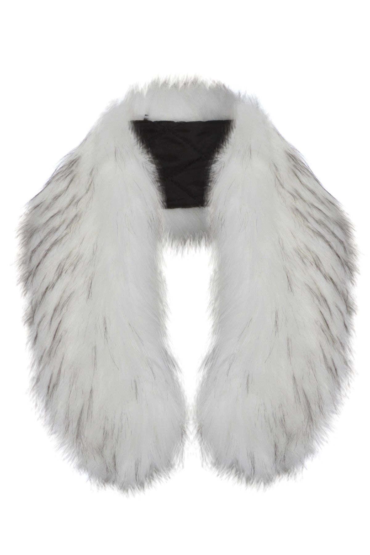 white real fur collar