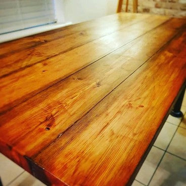 Littlefair's Wax Polish over Light Oak Wood Stain