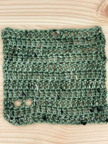 smallest crocheted swatch