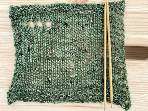 largest knitted swatch of Keswick fingering