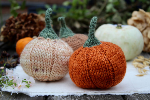 Knitted pumpkins