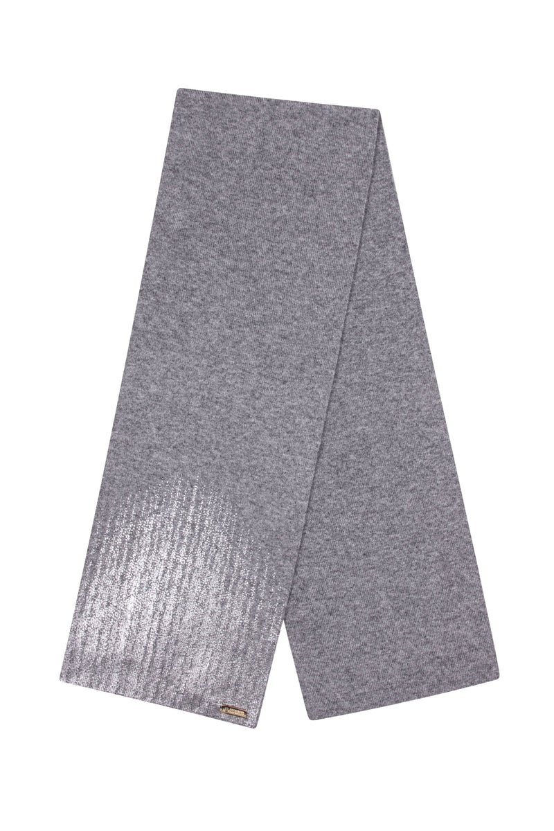 Angora 'Florence'  pompom hat & scarf set / Grey