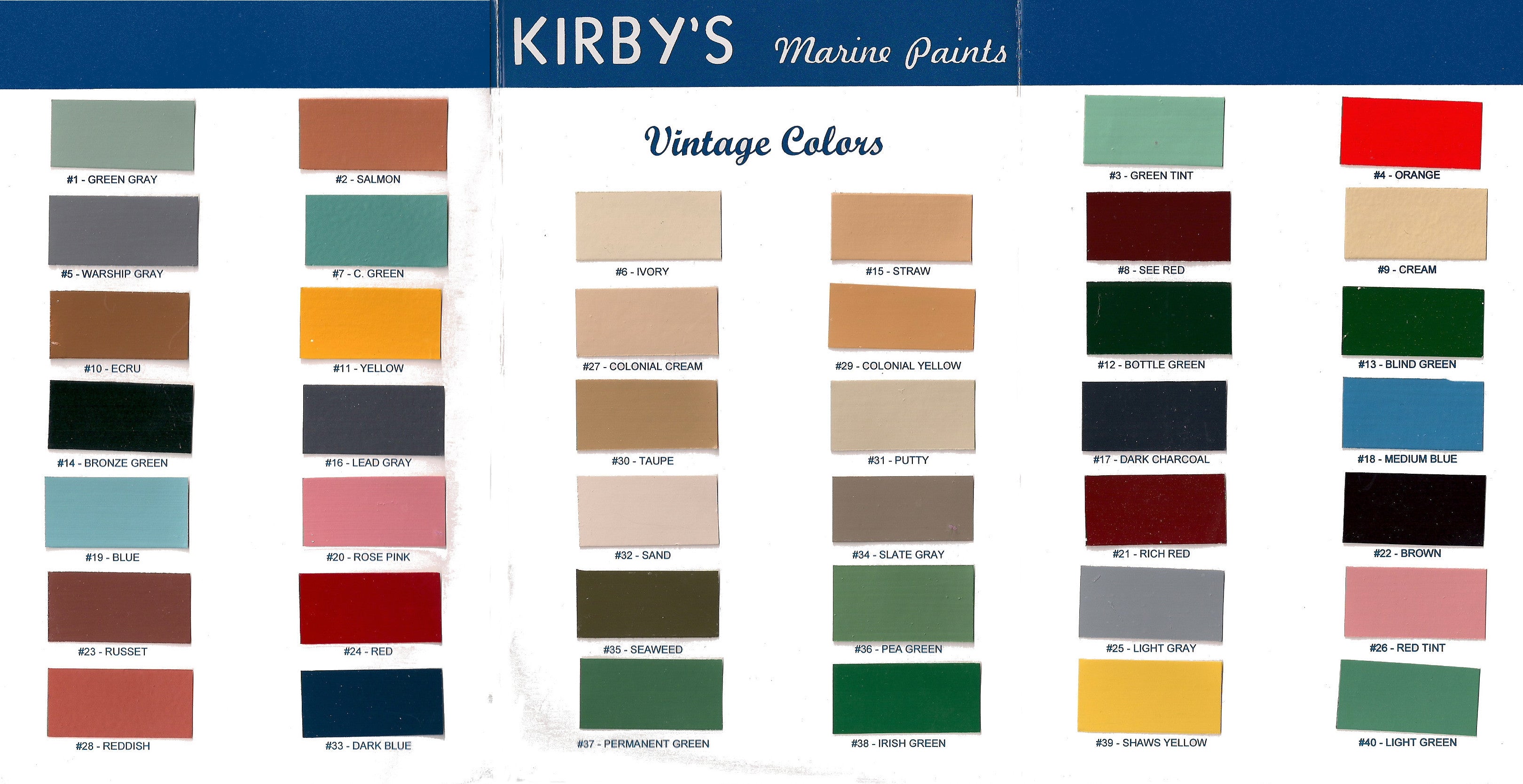 Free Paint Colour Charts