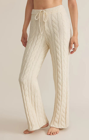 *FINAL SALE* Z Supply Paige Cable Knit Pant - Sea Salt - Eclectic Boutique